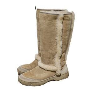 UGG Sunburst Tall Women’s Size 9 Sand Suede Shearling Outdoor Boots